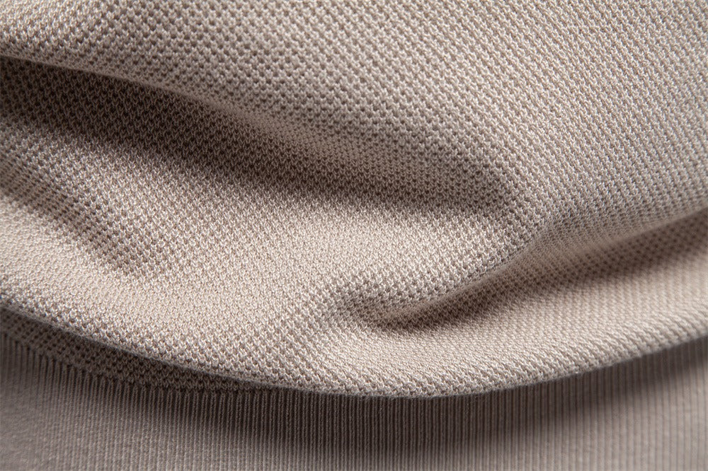 Textured Cotton Crew Neck Tee