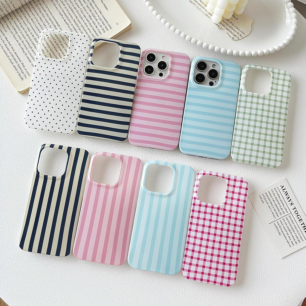 Geometric Vertical Stripes Shockproof Phone Case