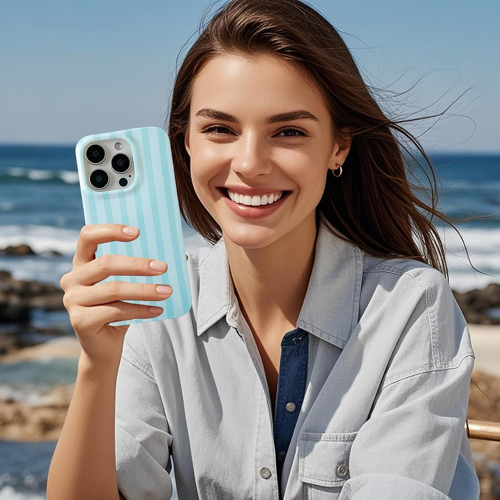 Geometric Vertical Stripes Shockproof Phone Case