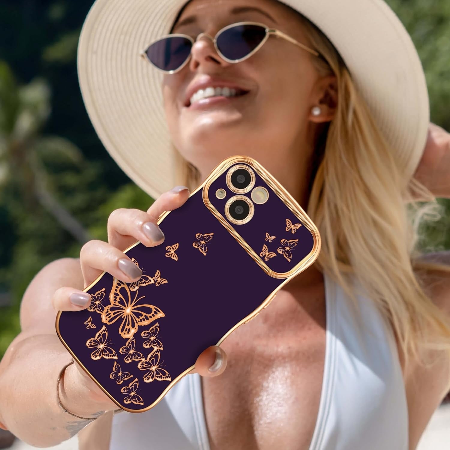 Butterfly Electroplated Shockproof Phone Case