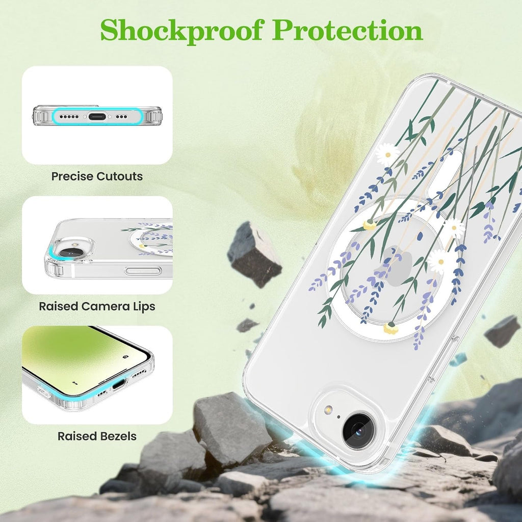 Lavender Floral MagSafe Magnetic Shockproof Phone Case