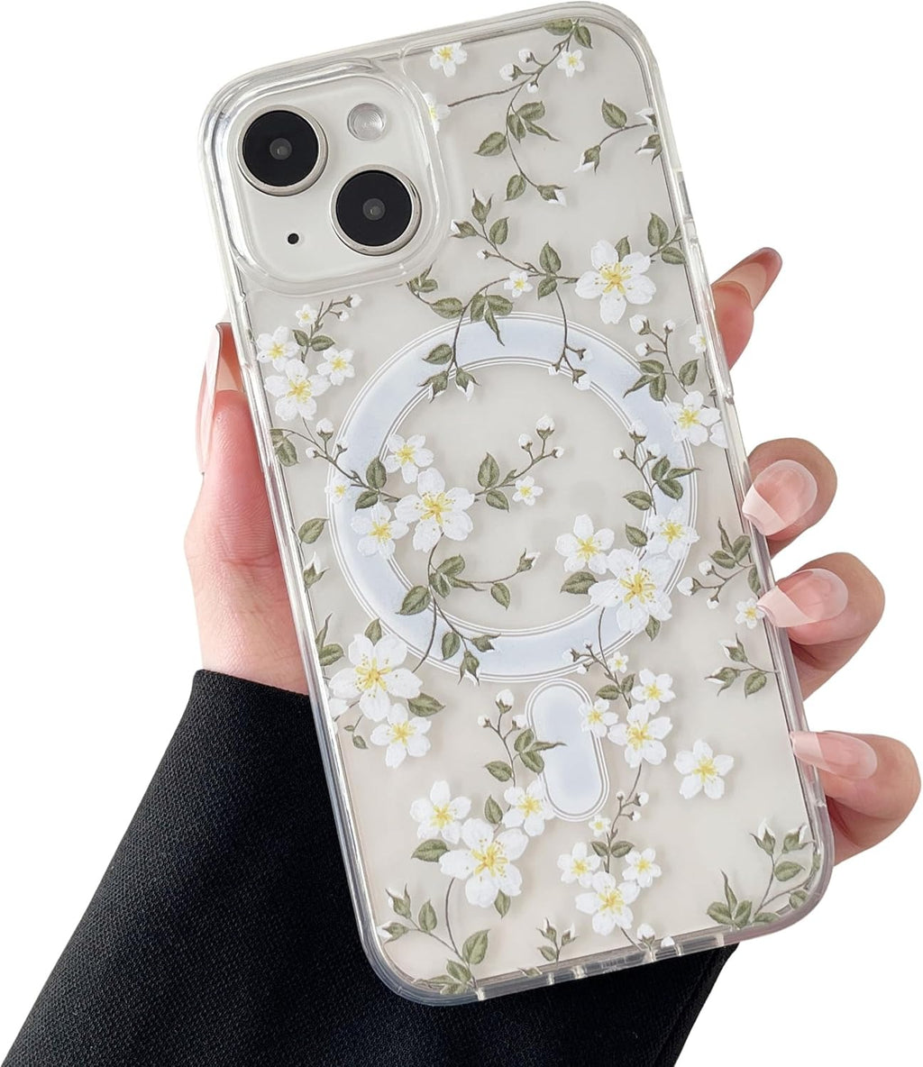 Aesthetic Floral MagSafe Magnetic Shockproof Phone Case