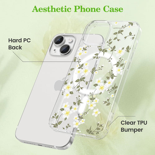 Aesthetic Floral MagSafe Magnetic Shockproof Phone Case